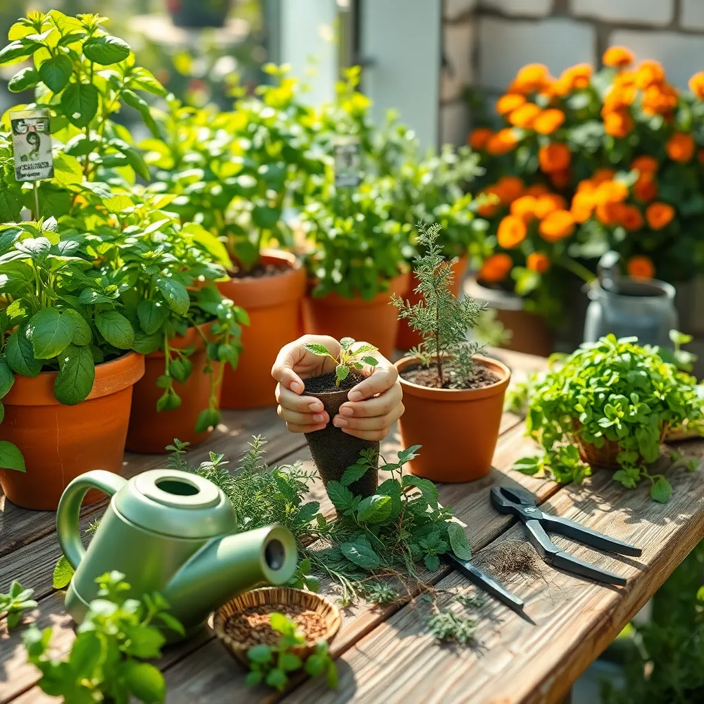 Caring for Potted Herbal Plants