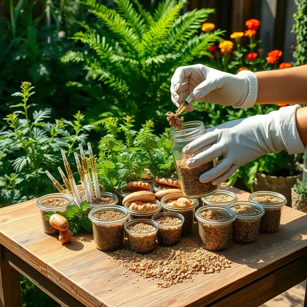 Inoculate Substrate with Spores