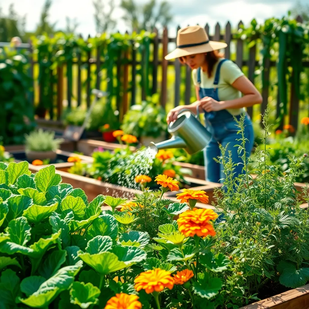 Implement Watering and Maintenance Plan