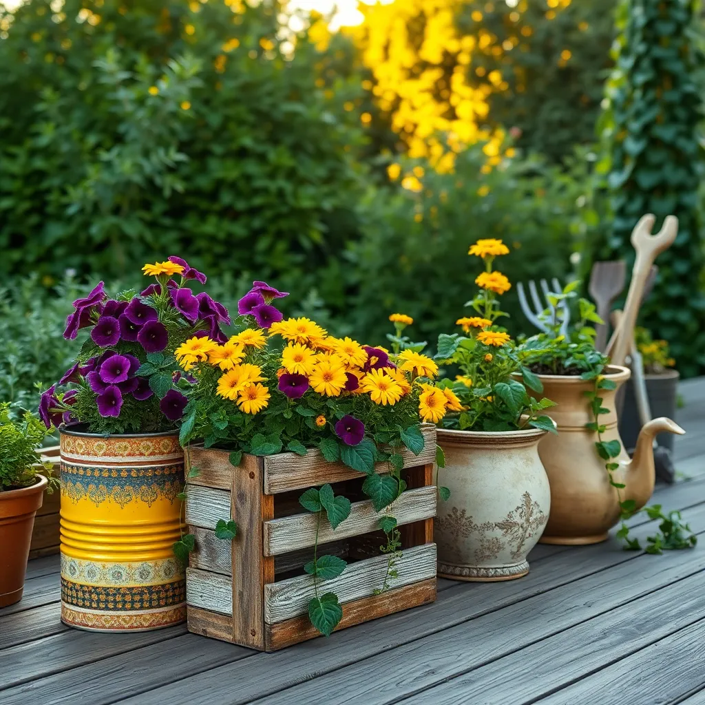 Repurpose Containers for Planters