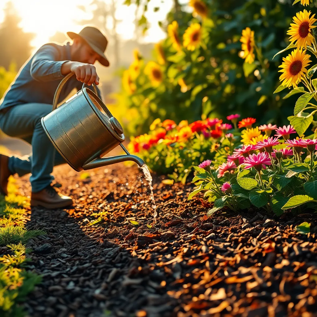 Maintain with Water and Mulch