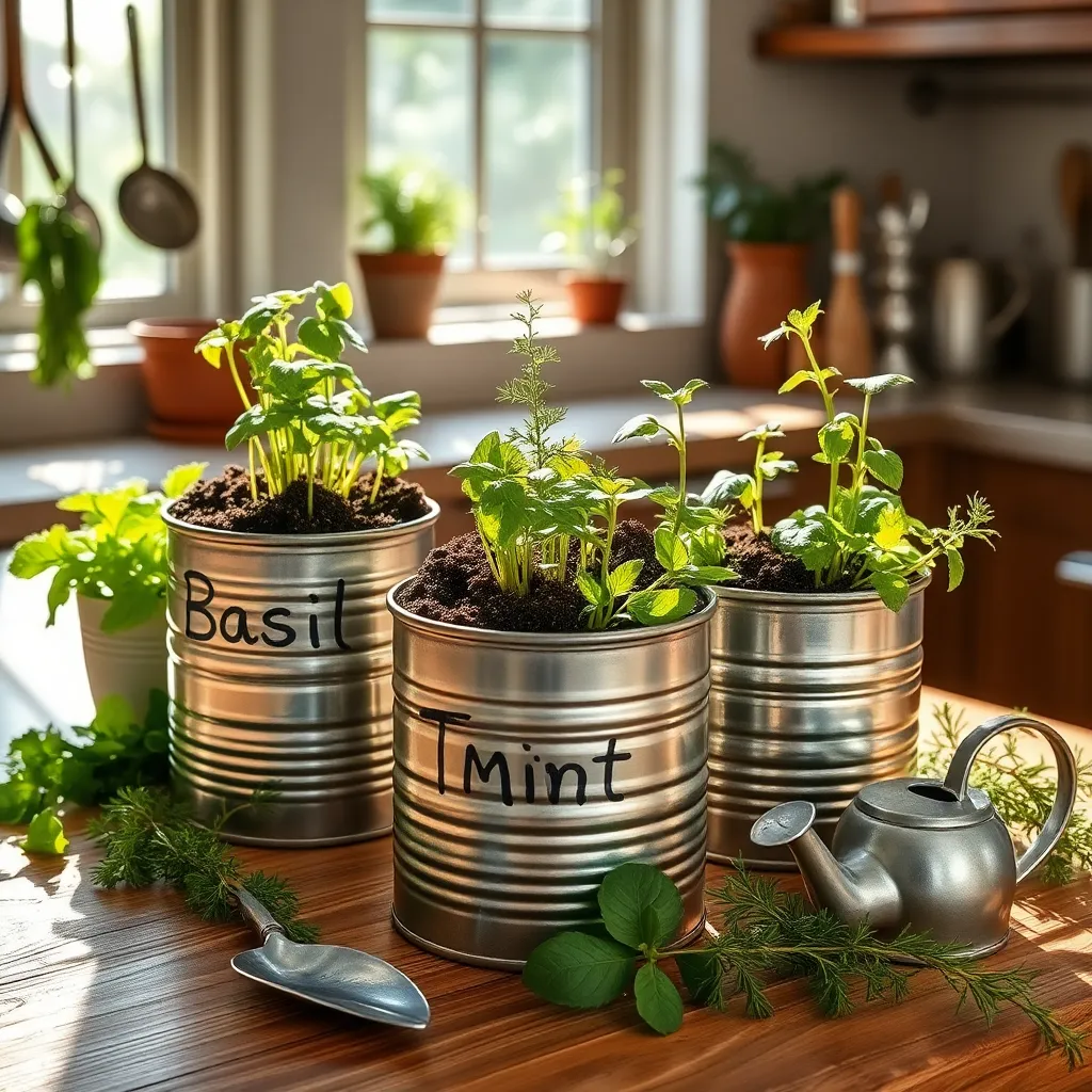 Repurpose Tin Cans as Pots