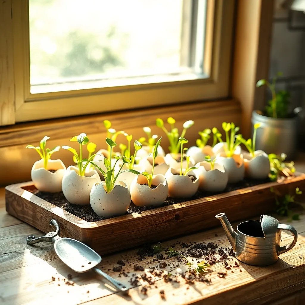 Start Seeds in Eggshells