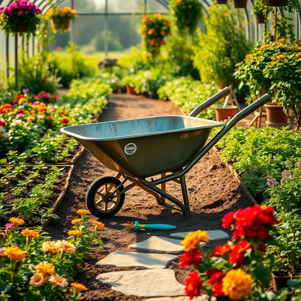 Heavy-Duty Wheelbarrow (Rust-Resistant and Sturdy)