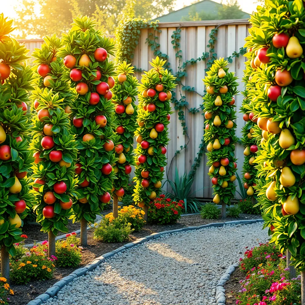 Columnar Fruit Trees (Vertical Growth for Tight Spaces)