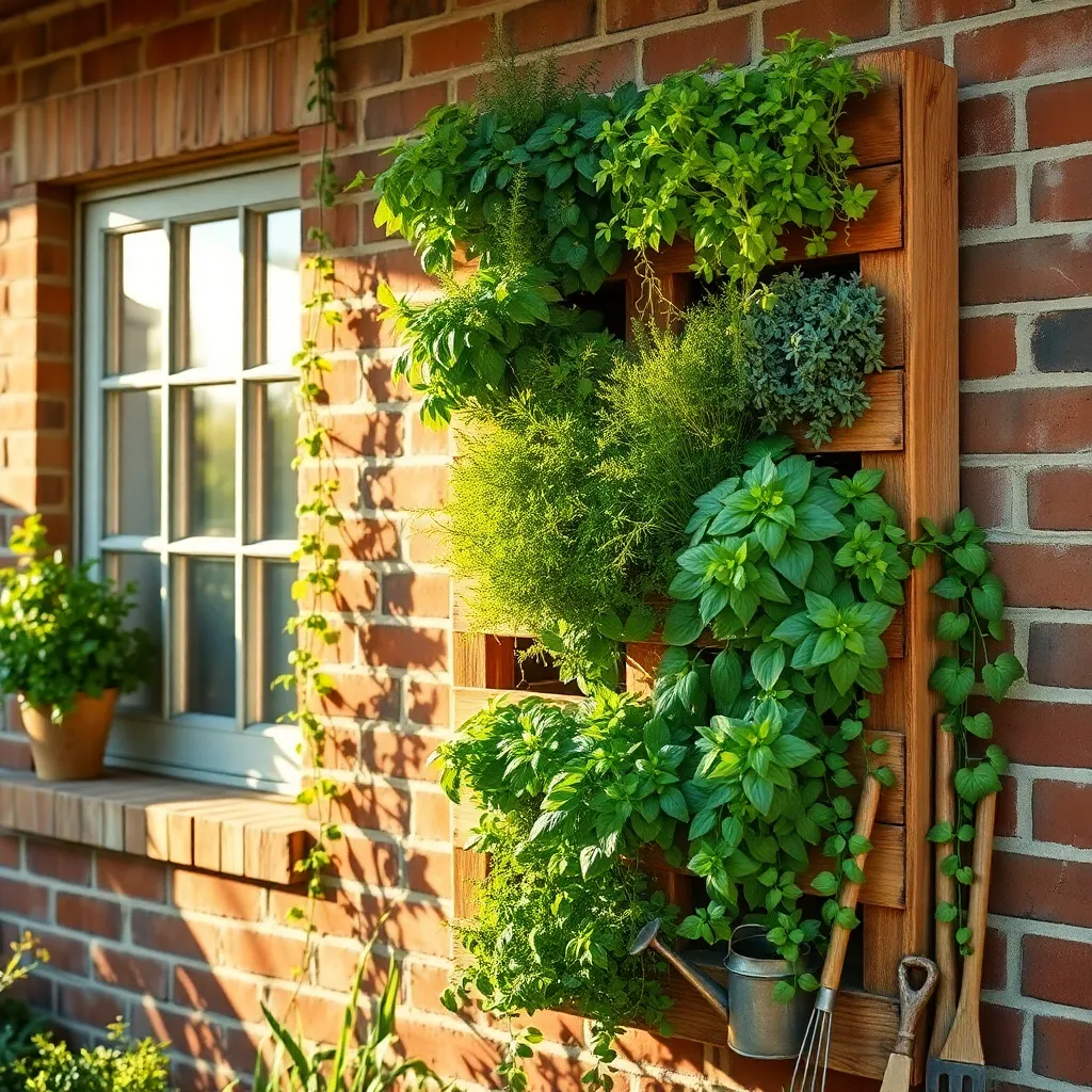 Create Vertical Herb Wall Displays