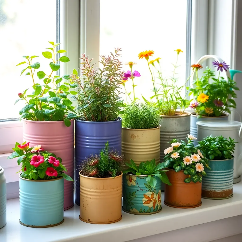 Convert Tin Cans into Planters