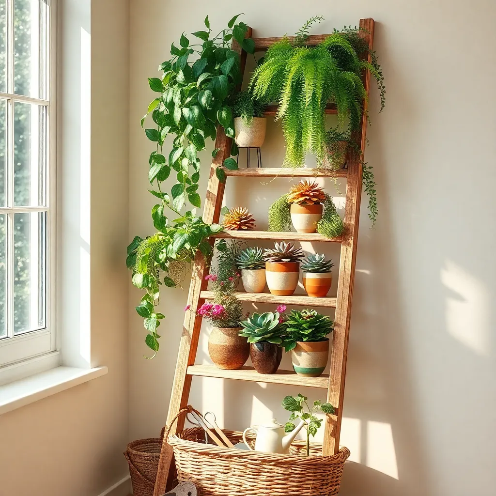 Create a Plant Ladder Display