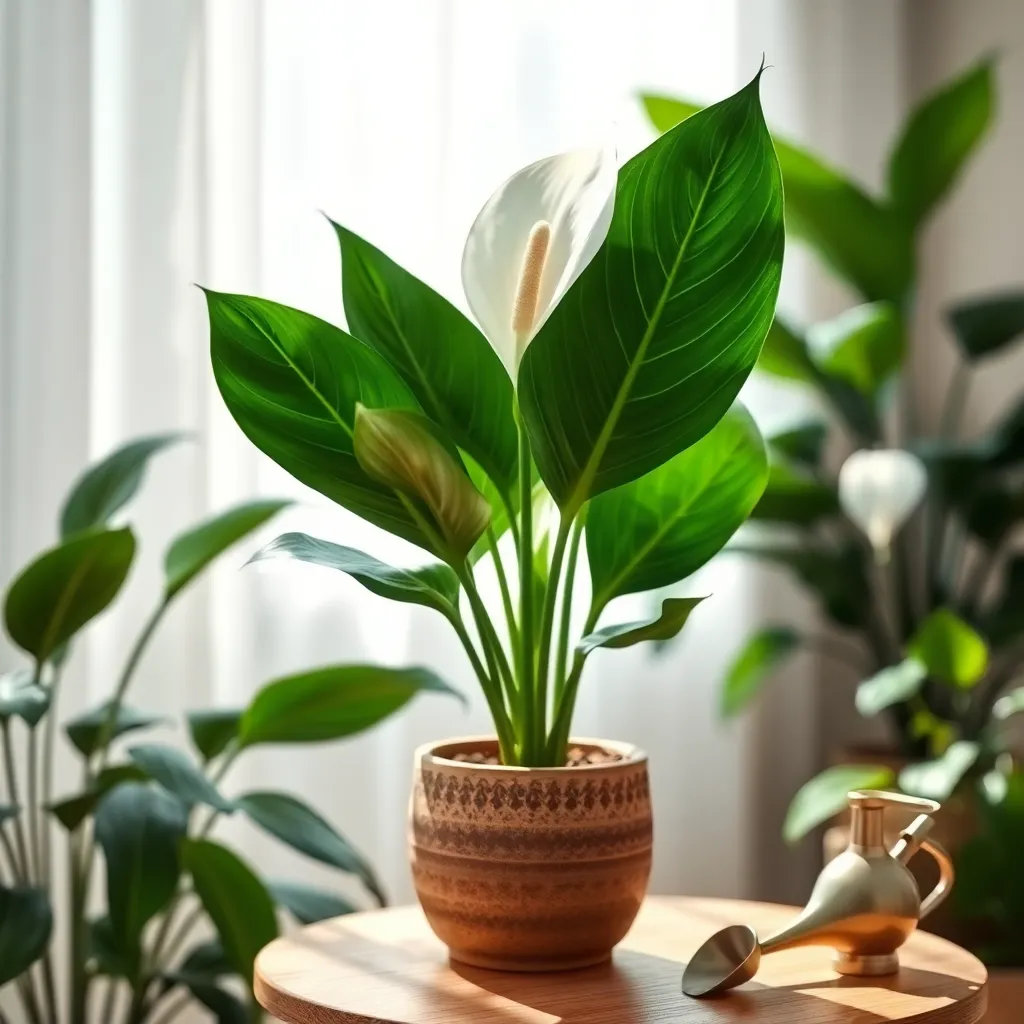 Peace Lily (Spathiphyllum spp.)