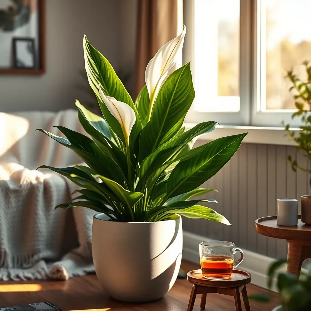 Peace Lily (Spathiphyllum spp.)