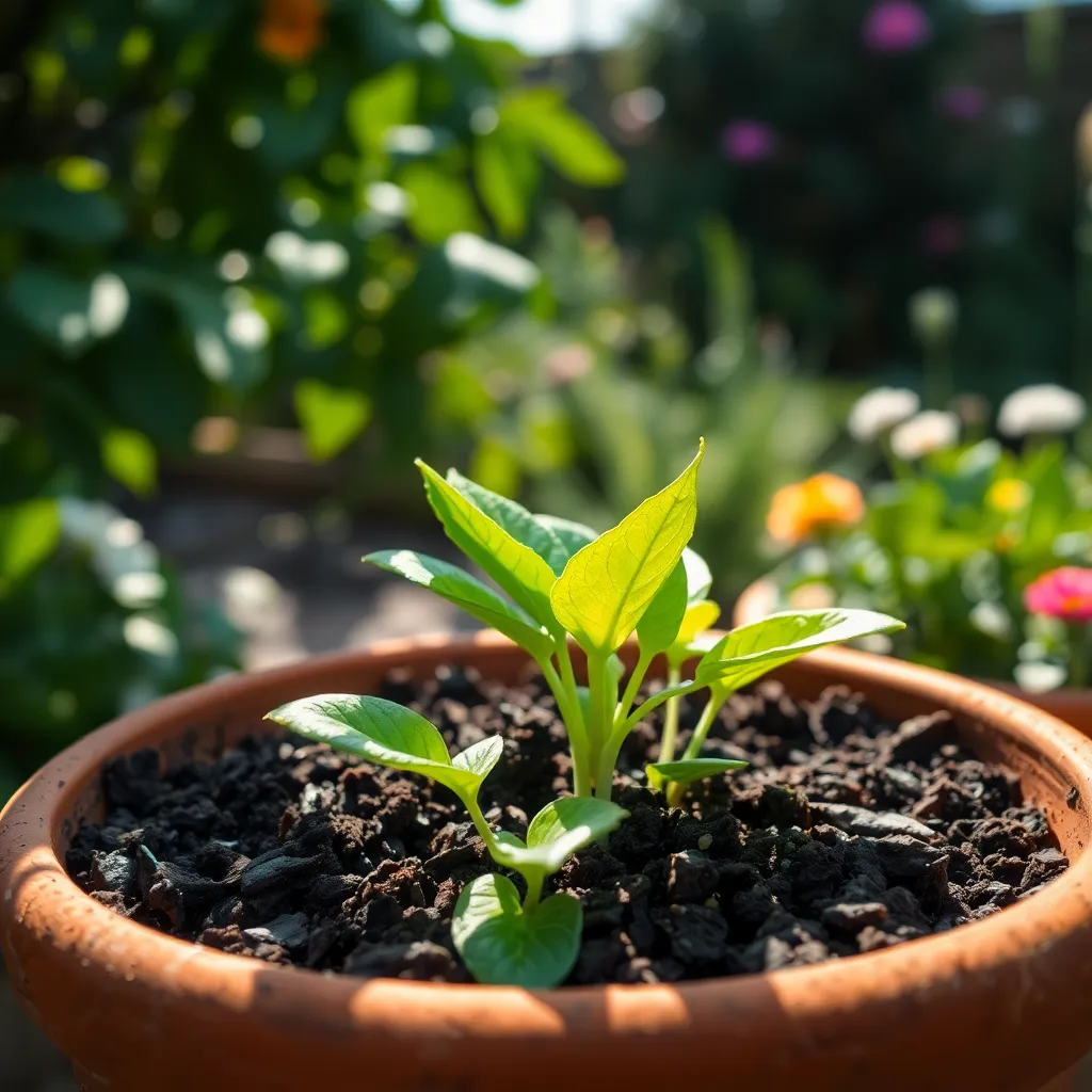 Plant in Moist Potting Mix